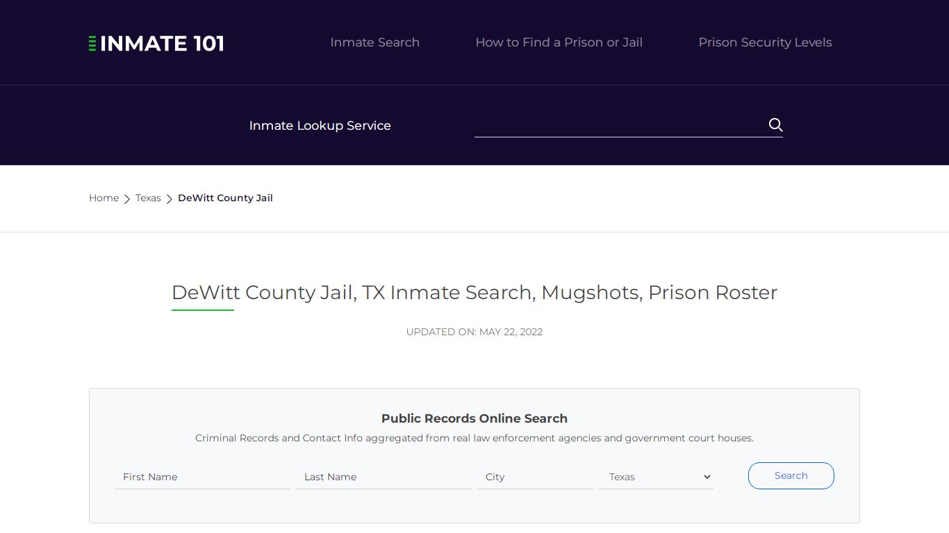 DeWitt County Jail, TX Inmate Search, Mugshots, Prison Roster